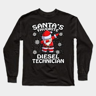 Santas Favorite Diesen Technician Christmas Long Sleeve T-Shirt